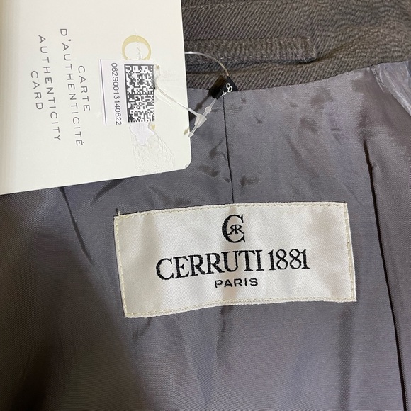 CERRUTI 1881 Paris Trenchcoat Man Size 48EU 52” Chest Gunmetal Gray Textured NWT - Picture 16 of 16